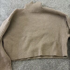 Ribbed Tan Sweater